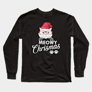 Cat - Meowy Christmas Long Sleeve T-Shirt